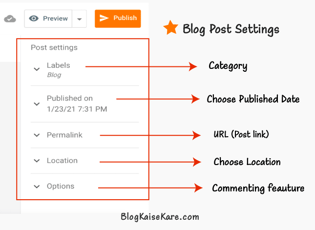 ब्लॉग पोस्ट करने के लिए settings कैसे करें