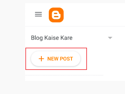 blogger par new blog post kare