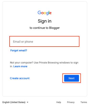ब्लॉग कैसे बनाएं Gmail ID से