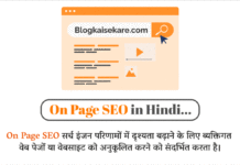 ऑन-पेज एसईओ क्या है (What is On Page SEO in Hindi)